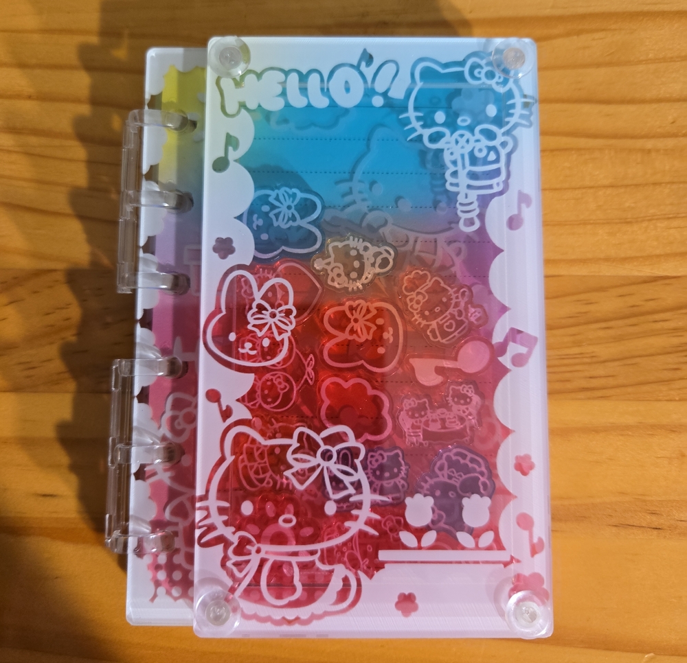 Kitty A7 Acrylic Shaker Notebook